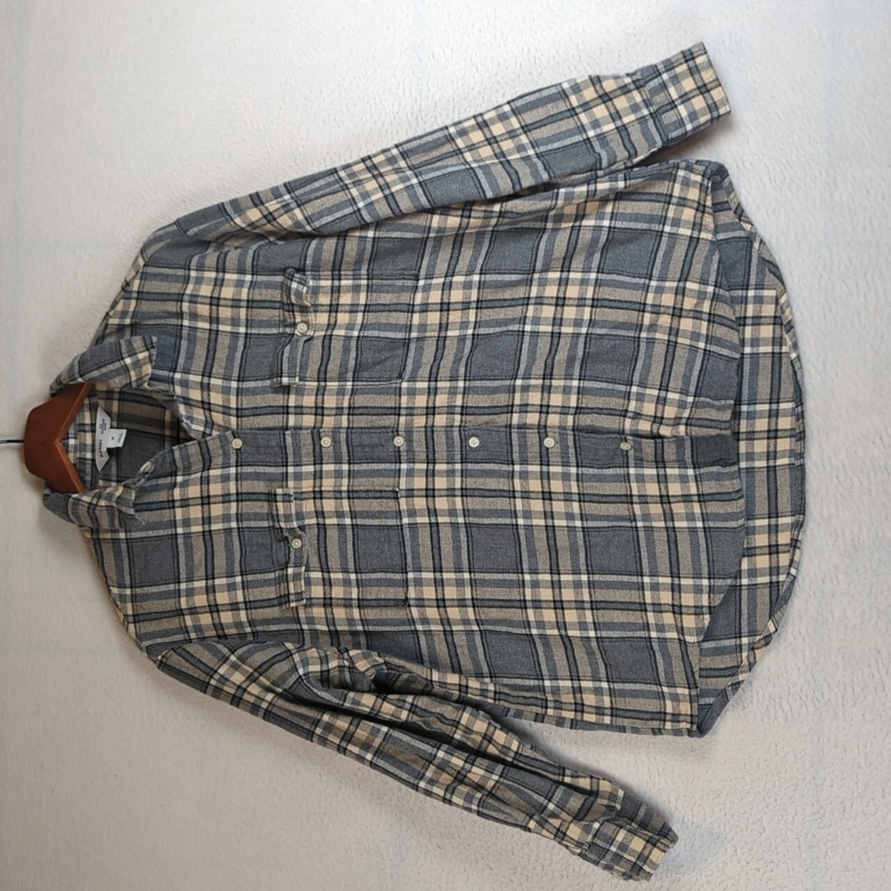 Old Navy Womens Plaid‎ Boyfriend Button Down Shirt Size M